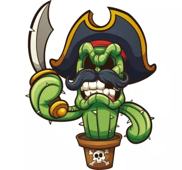Barn t-shirt pirat kaktus karaktär - Tenstickers