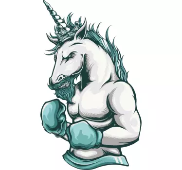 Träning gym enhörning tecknad t-shirt - Tenstickers