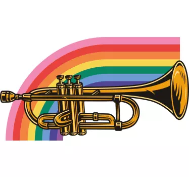 Färgglad trumpet-tröja i mässing - Tenstickers