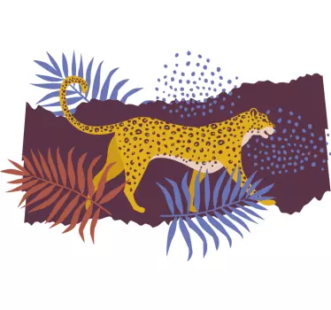 Charming leopard forest style t-shirt - Tenstickers