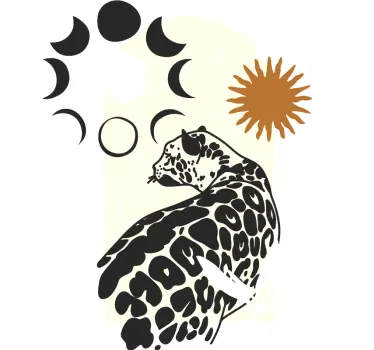 Leopard celestial mönster t-shirt - Tenstickers