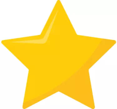 Gul klassisk stjärna barnskjorta - Tenstickers