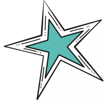 Stylish star statement t-shirt - Tenstickers