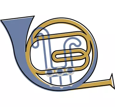 Musikalisk horn symbol t-shirt - Tenstickers