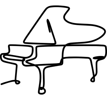 Piano outline graphic t-shirt - Tenstickers