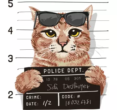 Cool katt önskade t-shirt - Tenstickers
