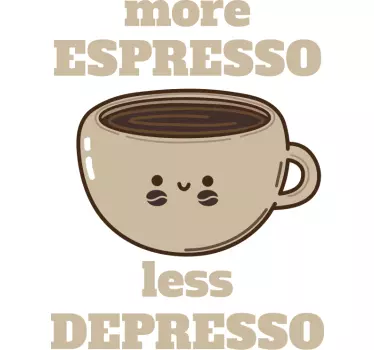 Espresso mer mindre depresso t-shirt - Tenstickers