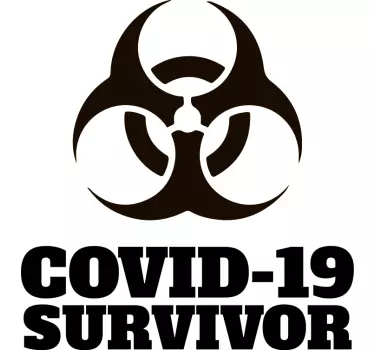 Covid survivor rolig design-t-shirt - Tenstickers