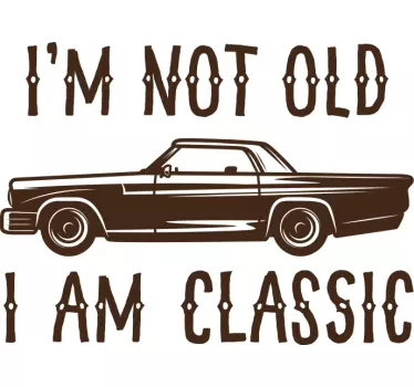 Inte gammal men klassisk rolig design-t-shirt - Tenstickers