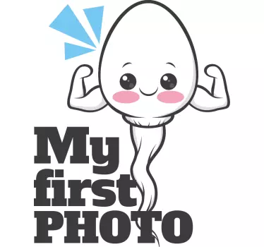 Bebis t-shirt min första bild - Tenstickers