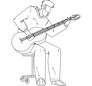 Musiker som spelar gitarr t-shirt - Tenstickers