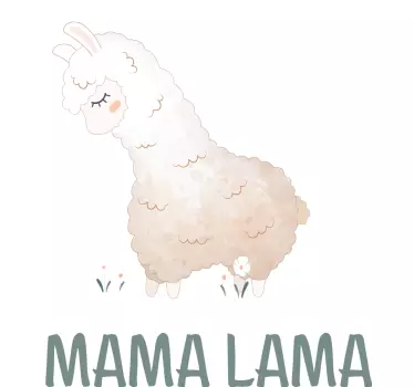 Baby lama och mamma lama skjorta - Tenstickers