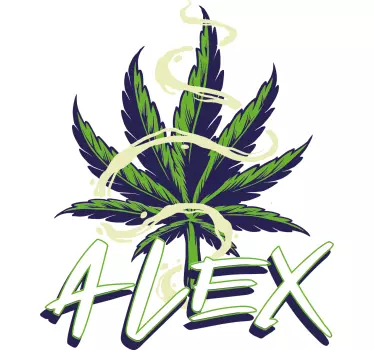 Cannabis illustration graffititröja - Tenstickers