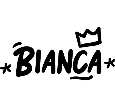 Crown name decor t-shirt med namn - Tenstickers
