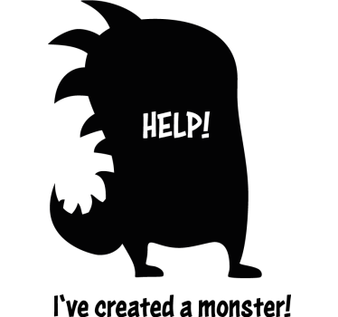 Hjälp jag skapade ett monster mors och dotter t-shirt - Tenstickers