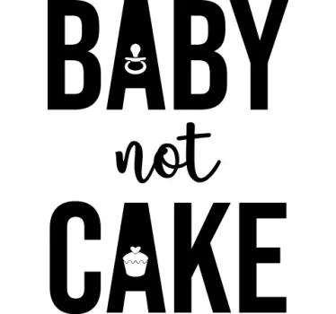 Bebis t-shirt baby inte tårta - Tenstickers