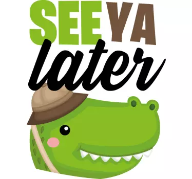 Seeya senare cocodrile barn t-shirt - Tenstickers