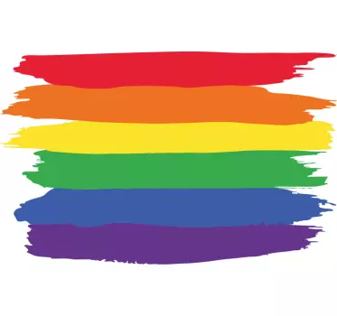 Regnbågsfärgade ränder t-shirt - Tenstickers