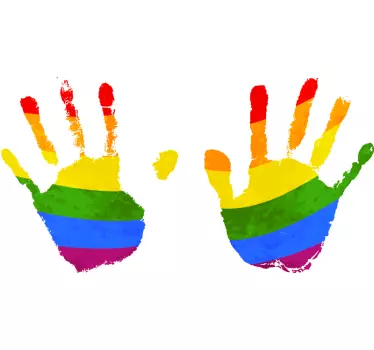 Pride day koncept händer flagga t-shirt - Tenstickers