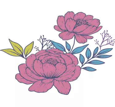 Barn t-shirt blomsterprakt blomstrar - Tenstickers
