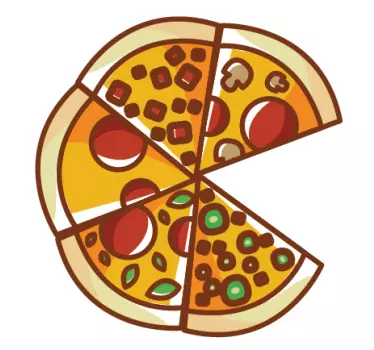 Pizza matchande bitar mönster matchande skjortor för par - Tenstickers