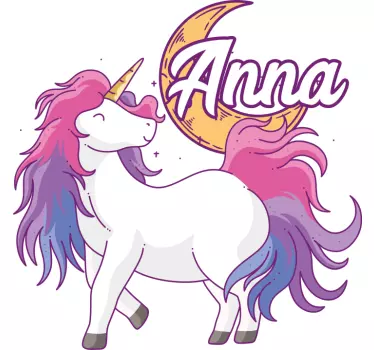 Bebis t-shirt med personlig unicorn namn - Tenstickers
