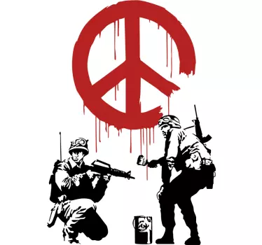 Fredstecken banksy t-shirt - Tenstickers