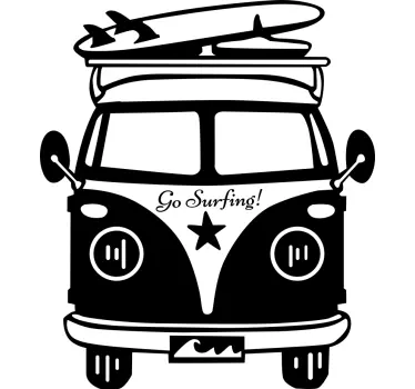 Surfing vintage vehicle t-shirt - Tenstickers