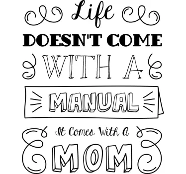 T-shirt med namn livet kommer med mamma - Tenstickers