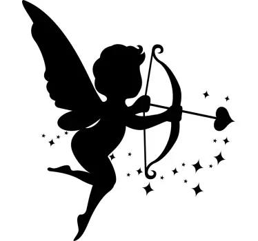 Cupid pil silhuett matchande skjortor för par - Tenstickers