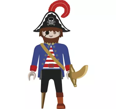 Barn t-shirt med pirattema - Tenstickers