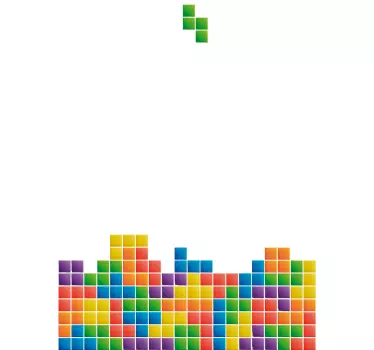 Fallande tetris-t-shirt - Tenstickers