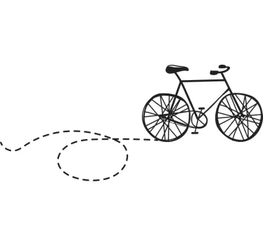 Bicycle outline kul t-shirt - Tenstickers