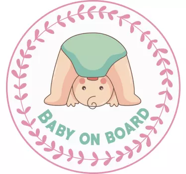 Bebis t-shirt söt bebis ombord - Tenstickers