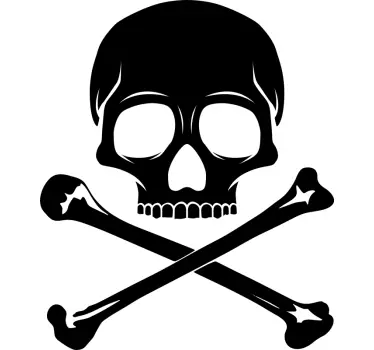 Skalle och korsben t-shirt - Tenstickers