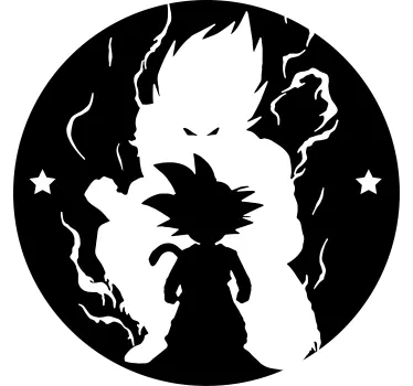 Heroisk karaktär silhuett t-shirt - Tenstickers