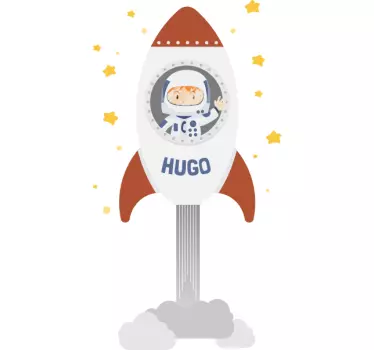Astronaut med raket barnskjorta - Tenstickers