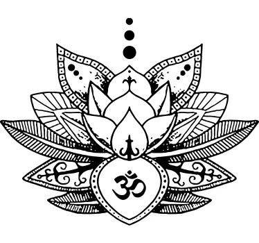 Lotusblomma design t-shirt - Tenstickers