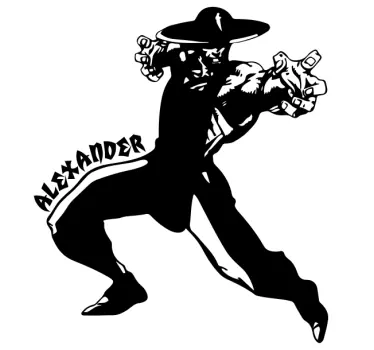 Mors och dotter t-shirt kraftfull cowboyfigur - Tenstickers