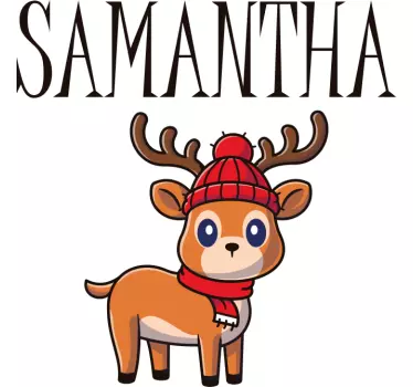 Baby ren design med namn jul tee shirts - Tenstickers