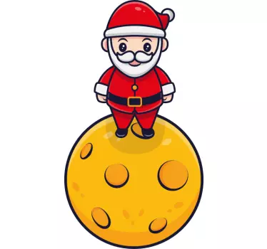 Barn t-shirt santa står på månen - Tenstickers