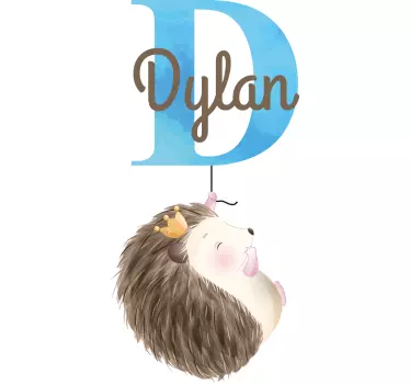Bebis t-shirt dylan med igelkottkrona - Tenstickers