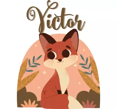 Bebis t-shirt söt rävkaraktär - Tenstickers
