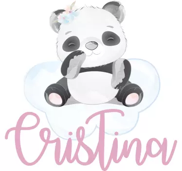 Söt panda design barn t-shirt - Tenstickers