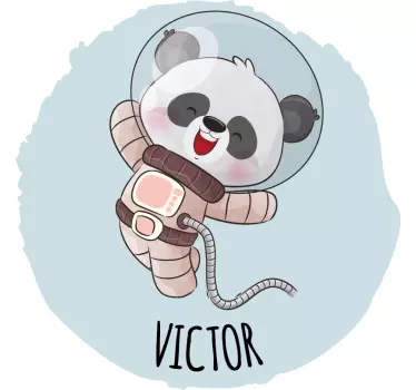Söt panda för pojke med namn baby t-shirt - Tenstickers