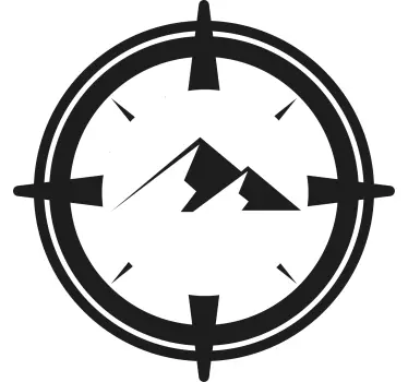 Mountain adventure kompass t-shirt - Tenstickers