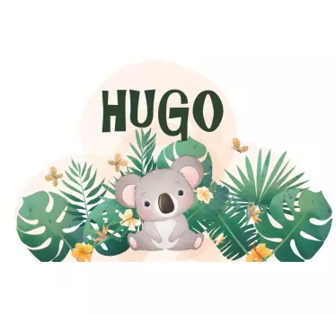 Söt koala för pojke med namn baby t-shirt - Tenstickers