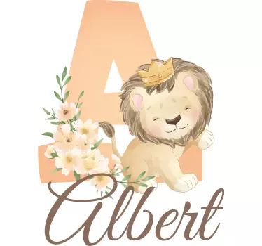 Bebis t-shirt söt lejonoutfit - Tenstickers