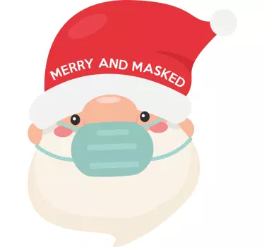 Chrismas tshirt glad tomte ansiktsmaskerad - Tenstickers