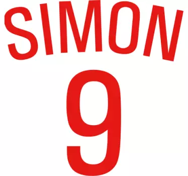 Personlig namn nummer t-shirt - Tenstickers